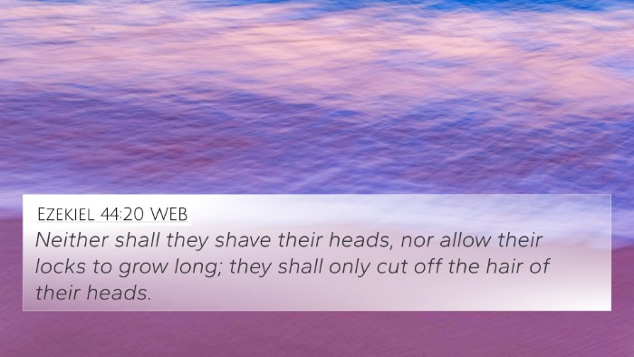 Ezekiel 44:20 WEB Bible Verse Image