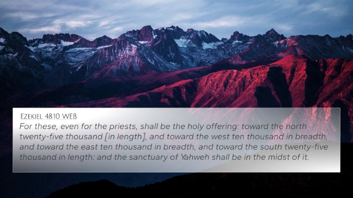 Ezekiel 48:10 WEB Bible Verse Image