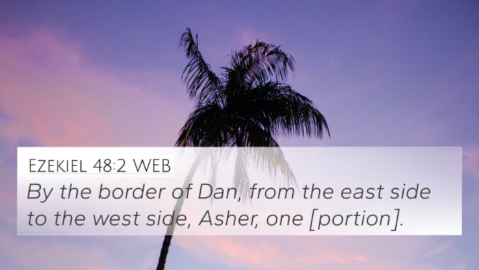 Ezekiel 48:2 WEB 4K Wallpaper - By the border of Dan, from the east side to the - 4K Wallpaper Bible Verse
