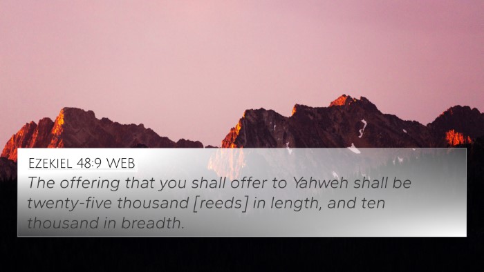 Ezekiel 48:9 WEB 4K Wallpaper - The offering that you shall offer to Yahweh shall - 4K Wallpaper Bible Verse
