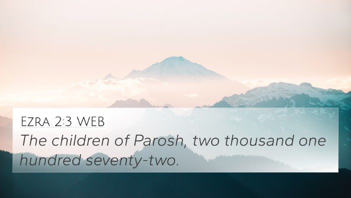 Ezra 2:3 WEB Bible Verse Image