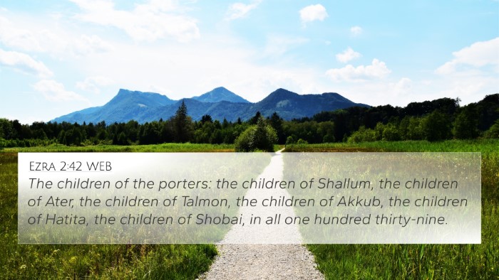 Ezra 2:42 WEB Bible Verse Image