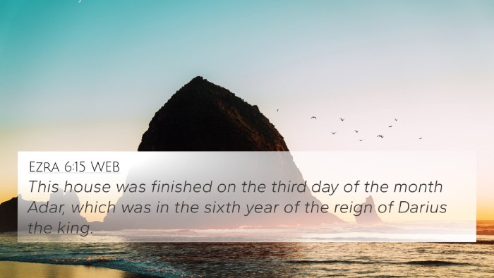 Ezra 6:15 WEB Bible Verse Image