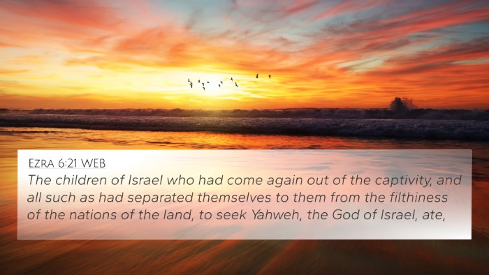 Ezra 6:21 WEB Bible Verse Image