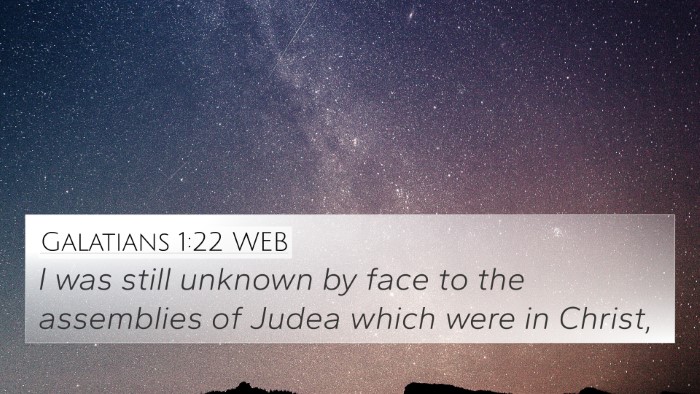 Galatians 1:22 WEB Bible Verse Image