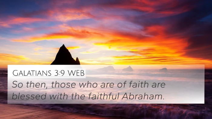 Galatians 3:9 WEB Bible Verse Image