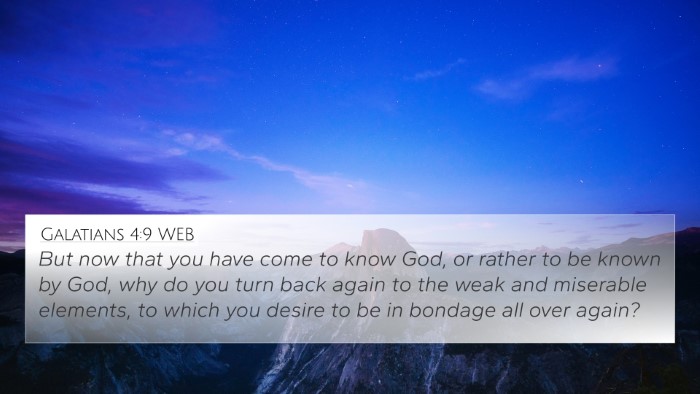 Galatians 4:9 WEB Bible Verse Image