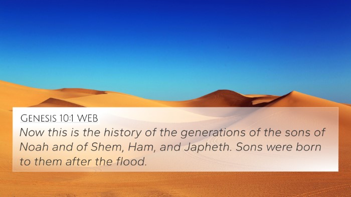 Genesis 10:1 WEB Bible Verse Image