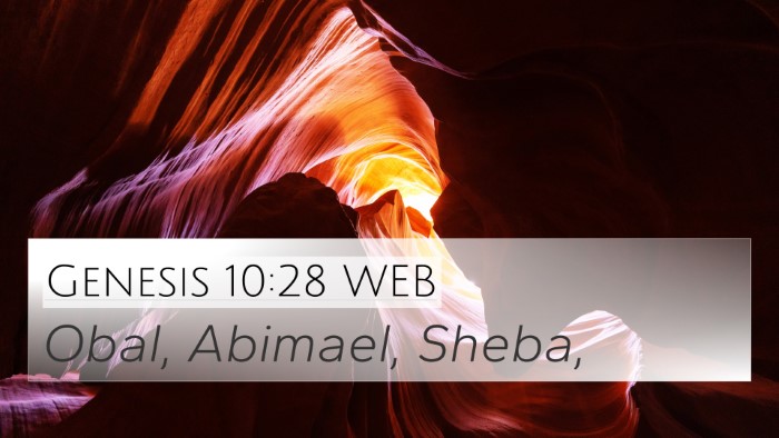 Genesis 10:28 WEB Bible Verse Image