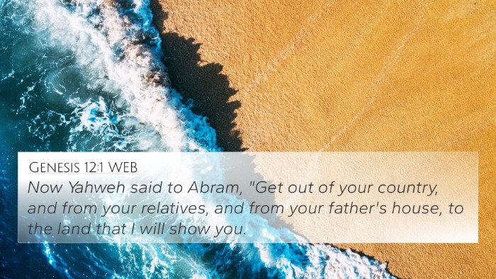 Genesis 12:1 WEB Bible Verse Image