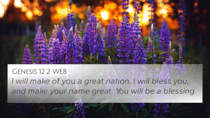 Genesis 12:2 WEB Bible Verse Image