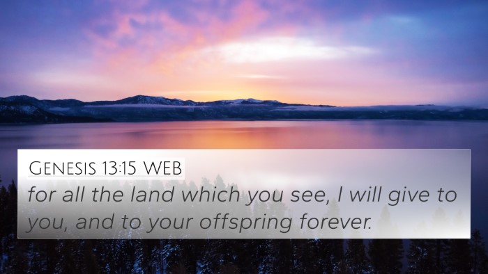 Genesis 13:15 WEB Bible Verse Image