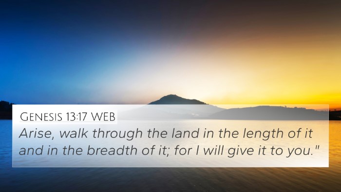 Genesis 13:17 WEB Bible Verse Image