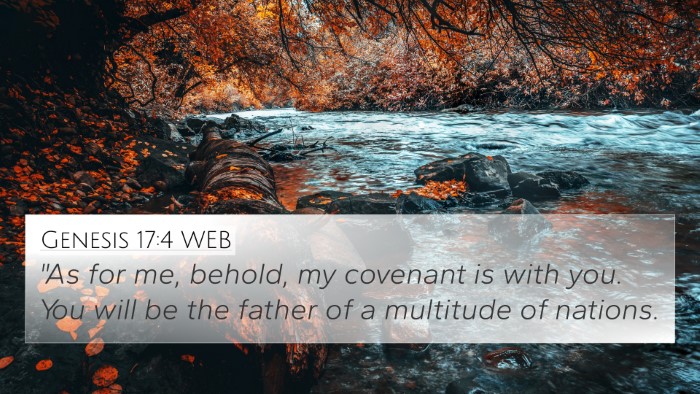 Genesis 17:4 WEB Bible Verse Image