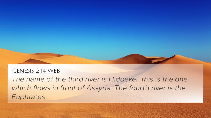 Genesis 2:14 WEB Bible Verse Image