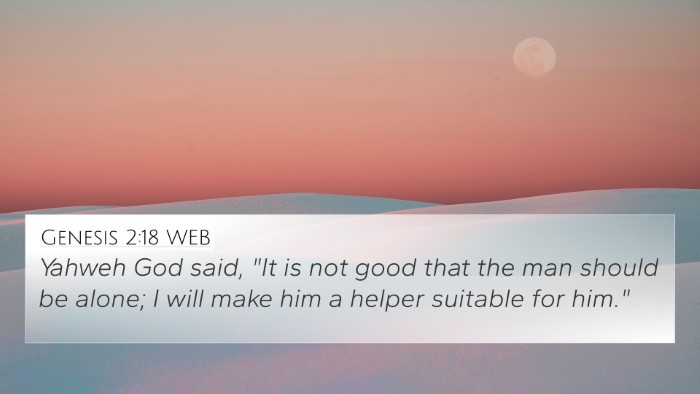 Genesis 2:18 WEB Bible Verse Image