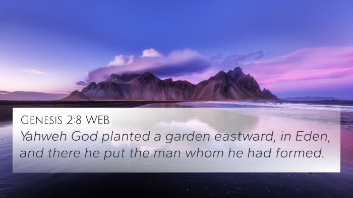 Genesis 2:8 WEB Bible Verse Image