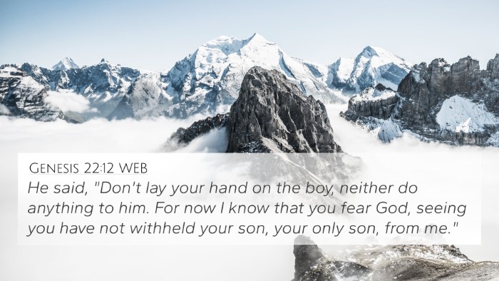 Genesis 22:12 WEB Bible Verse Image