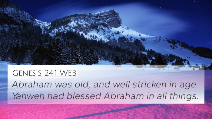 Genesis 24:1 WEB Bible Verse Image