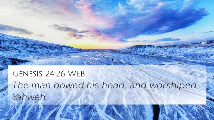 Genesis 24:26 WEB Bible Verse Image