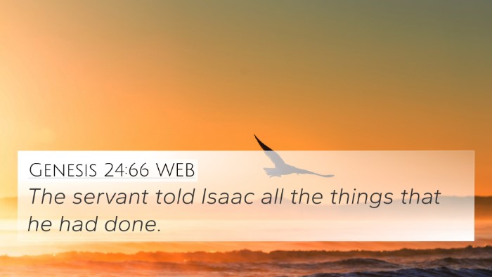Genesis 24:66 WEB 4K Wallpaper - The servant told Isaac all the things that he had - 4K Wallpaper Bible Verse