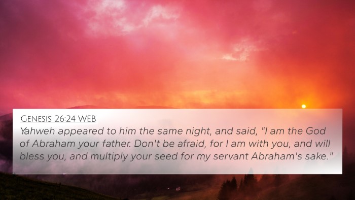 Genesis 26:24 WEB Bible Verse Image