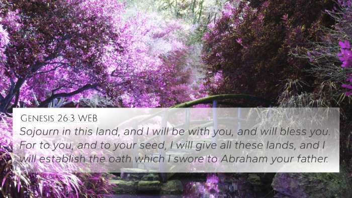 Genesis 26:3 WEB Bible Verse Image