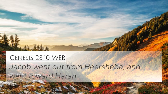 Genesis 28:10 WEB Bible Verse Image