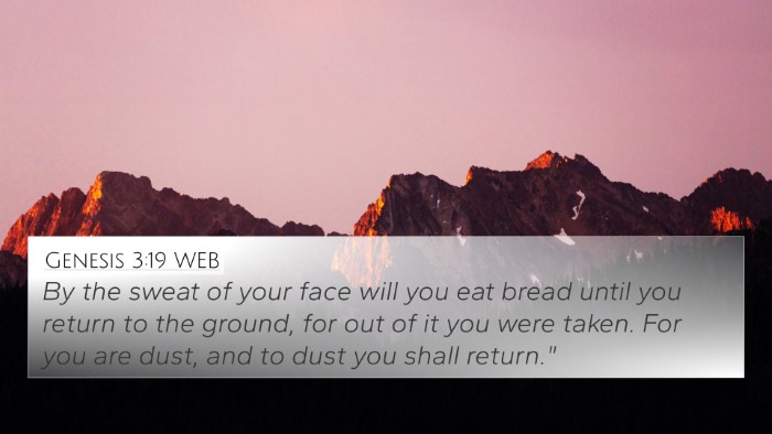 Genesis 3:19 WEB Bible Verse Image