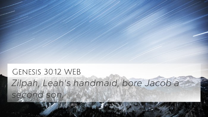 Genesis 30:12 WEB Bible Verse Image