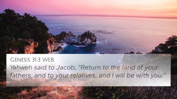 Genesis 31:3 WEB Bible Verse Image