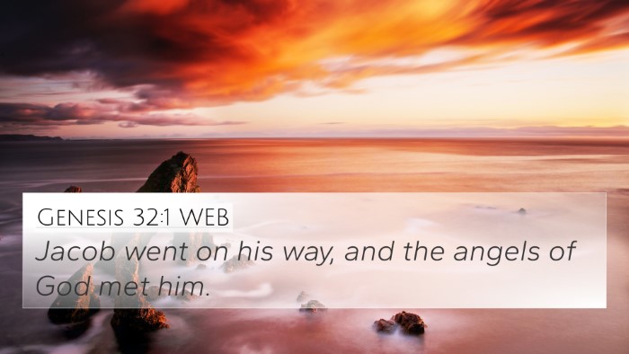Genesis 32:1 WEB Bible Verse Image