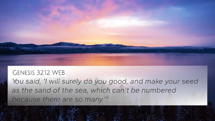 Genesis 32:12 WEB Bible Verse Image