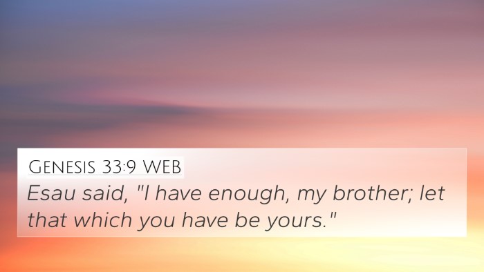 Genesis 33:9 WEB 4K Wallpaper - Esau said, 