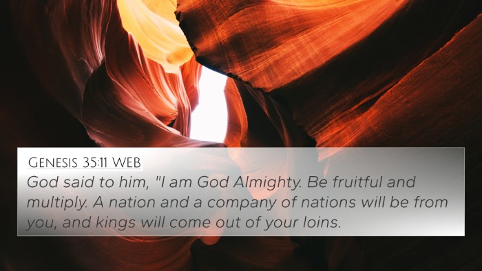 Genesis 35:11 WEB Bible Verse Image