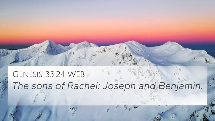 Genesis 35:24 WEB Bible Verse Image