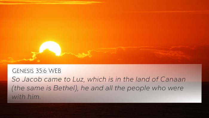 Genesis 35:6 WEB Bible Verse Image