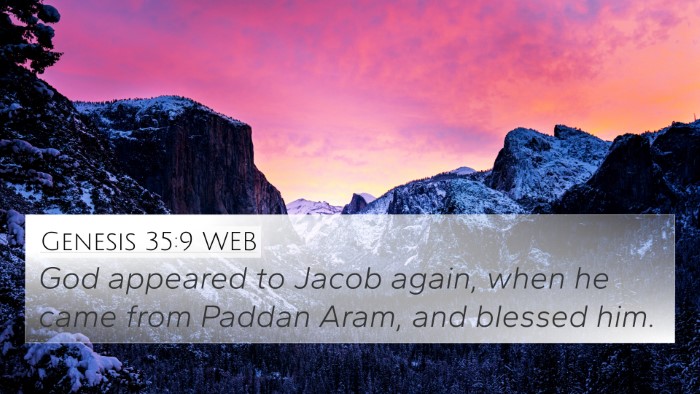 Genesis 35:9 WEB Bible Verse Image