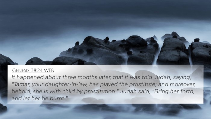 Genesis 38:24 WEB Bible Verse Image