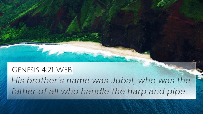 Genesis 4:21 WEB Bible Verse Image
