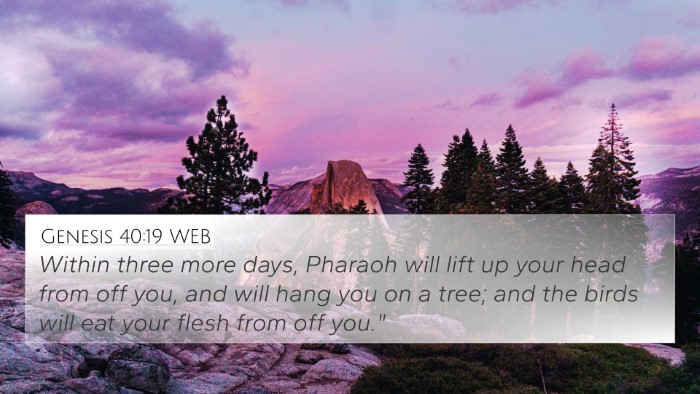 Genesis 40:19 WEB Bible Verse Image