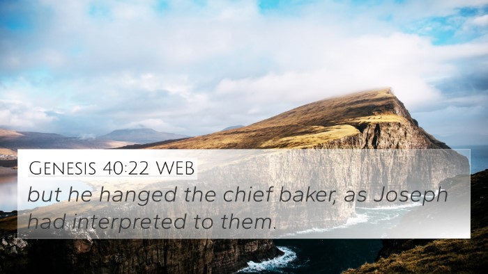 Genesis 40:22 WEB Bible Verse Image
