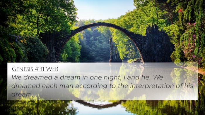 Genesis 41:11 WEB Bible Verse Image