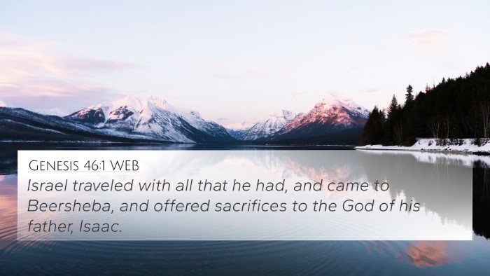 Genesis 46:1 WEB Bible Verse Image