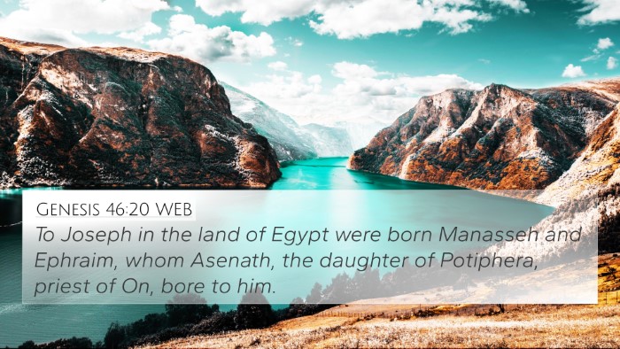 Genesis 46:20 WEB Bible Verse Image
