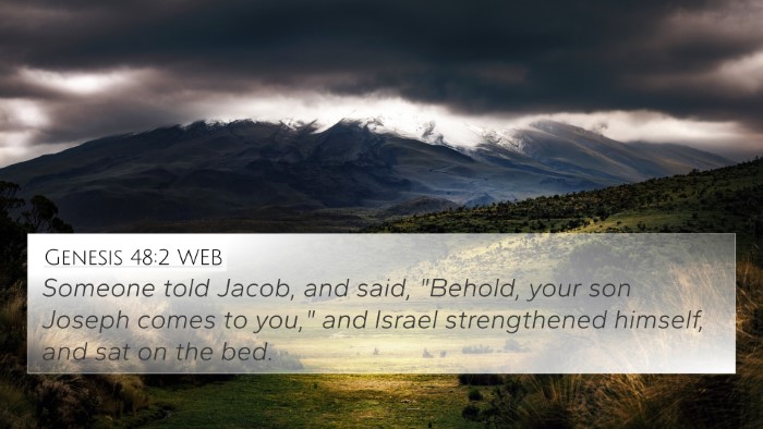 Genesis 48:2 WEB 4K Wallpaper - Someone told Jacob, and said, 