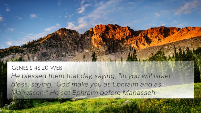 Genesis 48:20 WEB Bible Verse Image