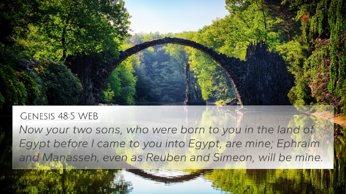 Genesis 48:5 WEB Bible Verse Image