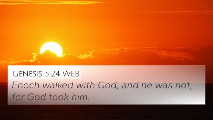 Genesis 5:24 WEB Bible Verse Image