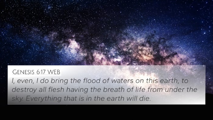 Genesis 6:17 WEB Bible Verse Image